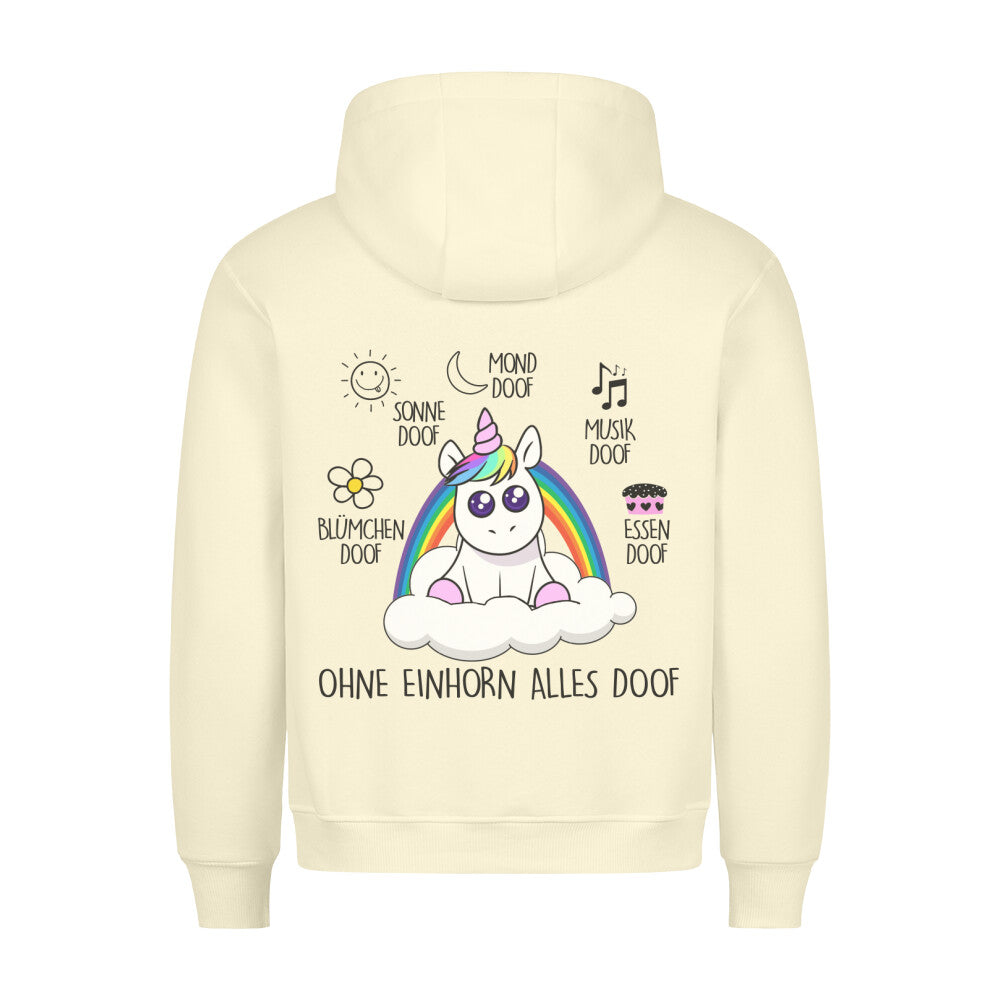 Alles Doof Einhorn - Hoodie Unisex Rückendruck