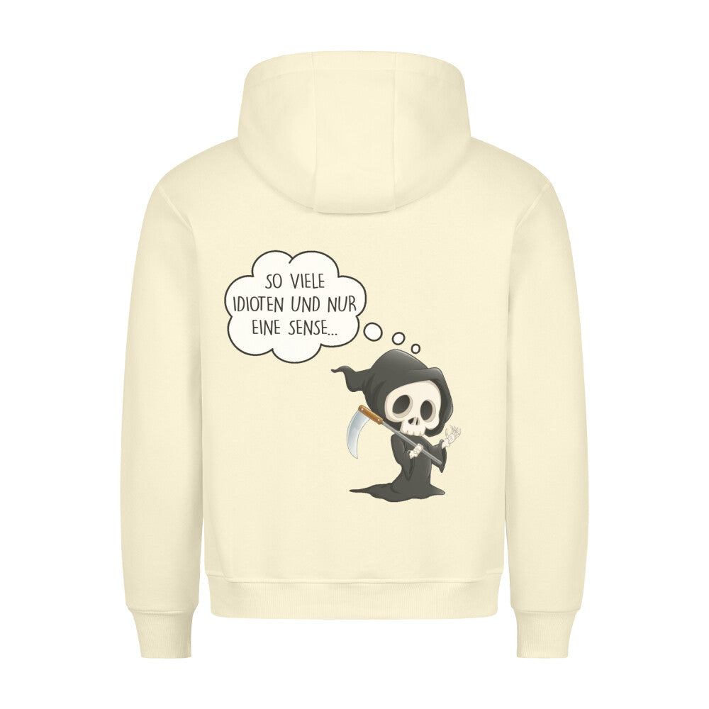 Idioten Sensenmann - Hoodie Unisex Rückendruck