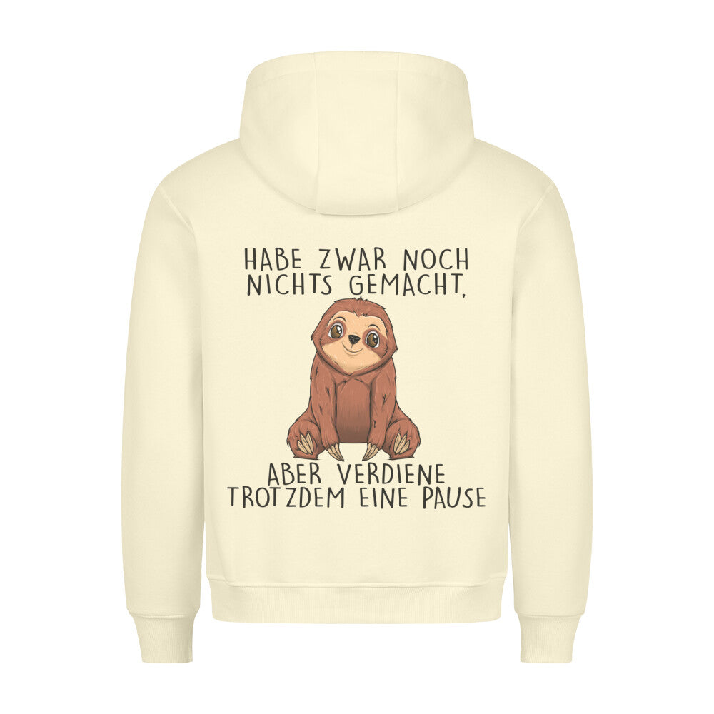 Pause Faultier - Hoodie Unisex Rückendruck