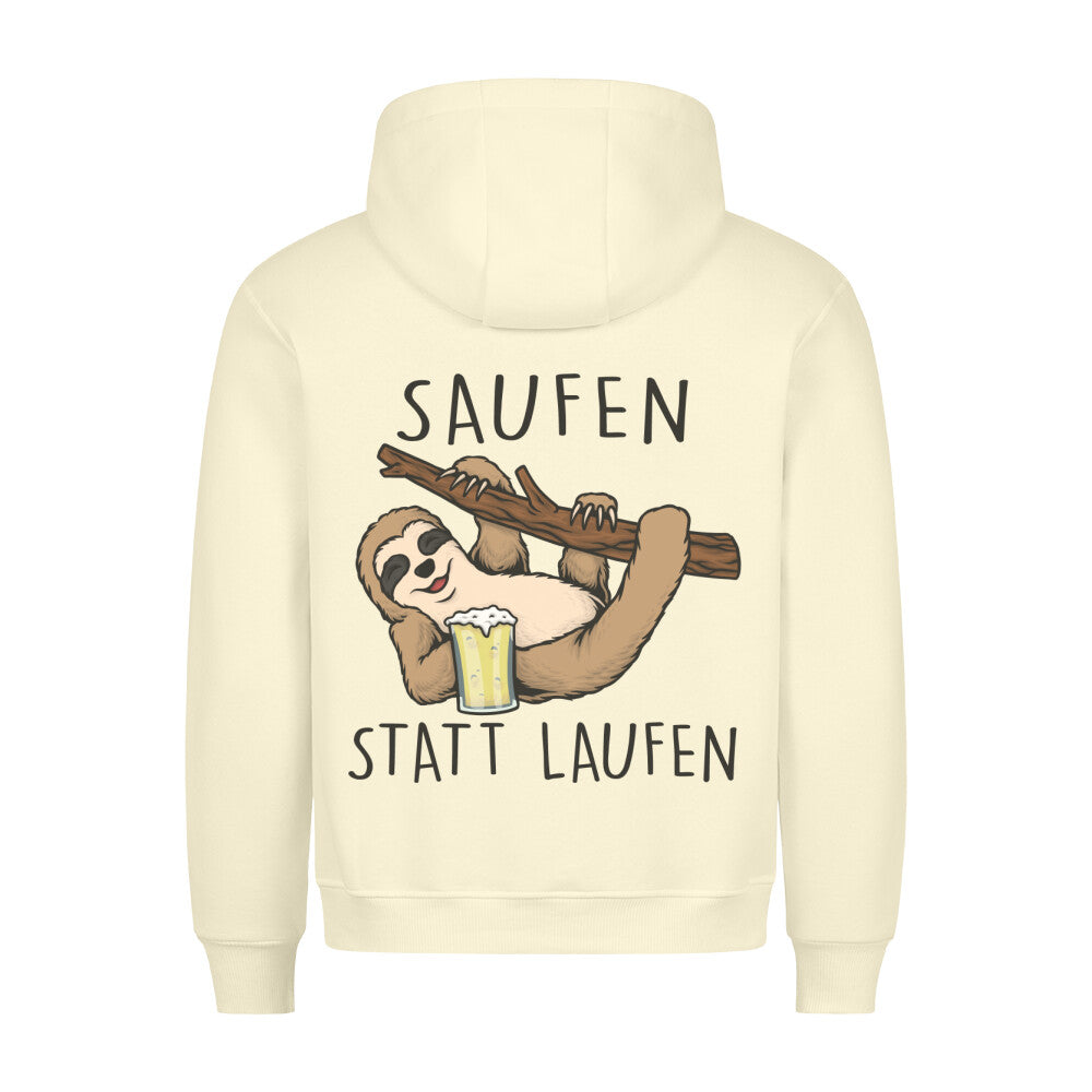 Saufen Faultier - Hoodie Unisex Rückendruck