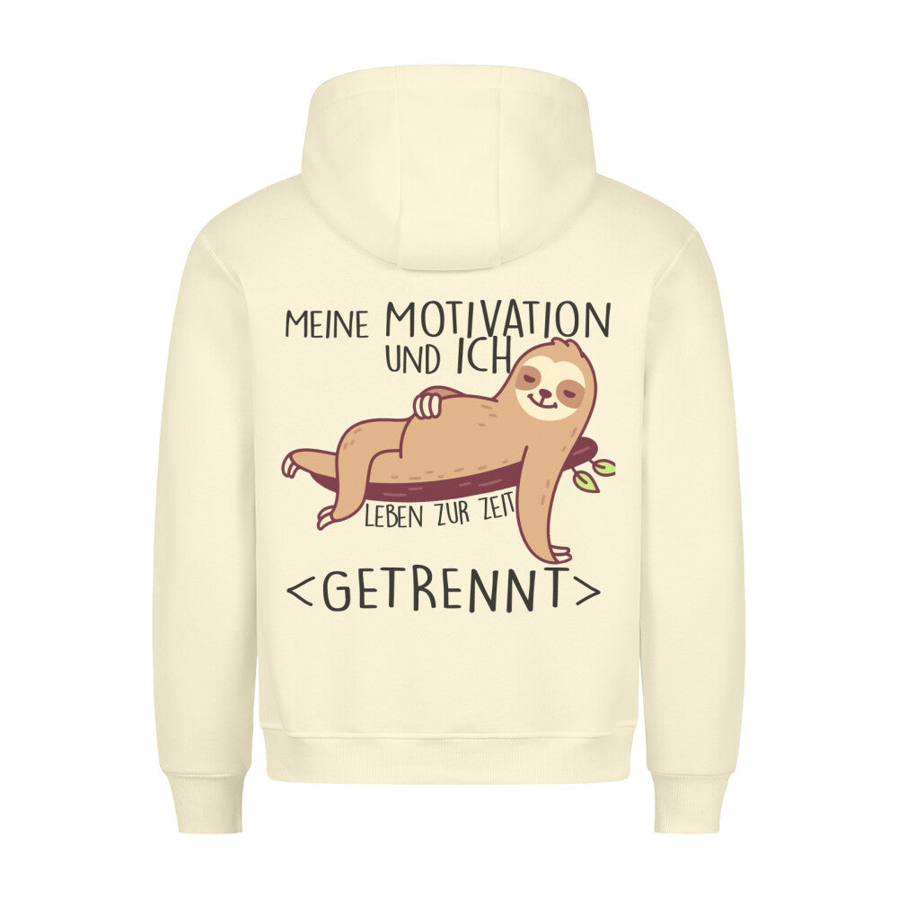Motivation Faultier - Hoodie Unisex Rückendruck