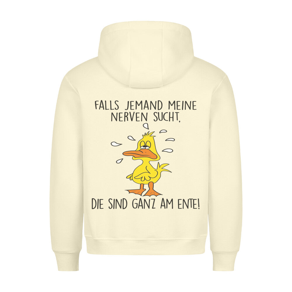 Nerven Ente - Hoodie Unisex Rückendruck