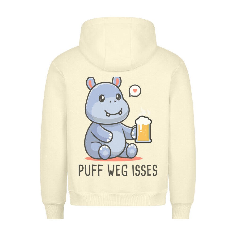 Weg Nilpferd - Hoodie Unisex Rückendruck