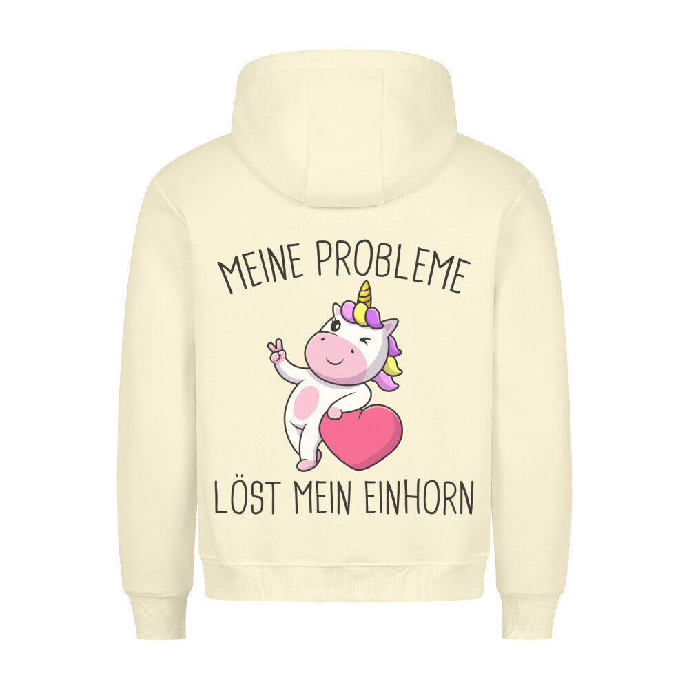 Probleme Einhorn - Hoodie Unisex Rückendruck