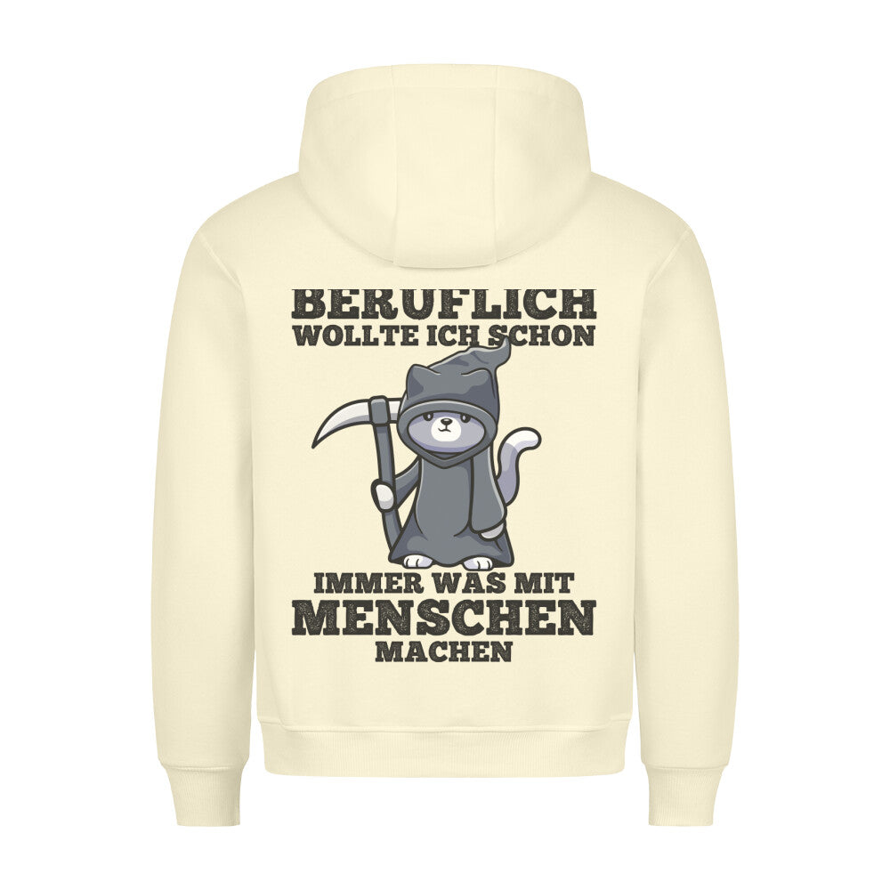 Beruflich Sensenkatze - Hoodie Unisex Rückendruck
