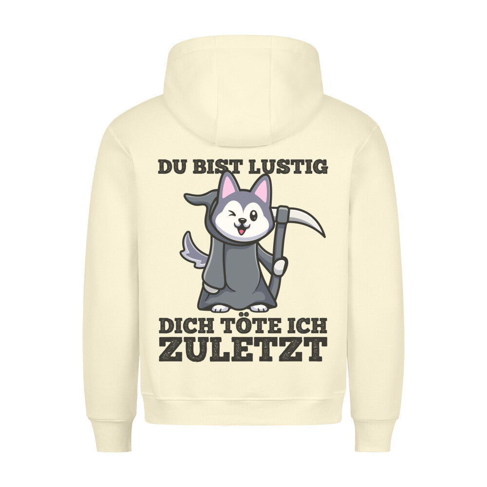 Lustig Sensenhund - Hoodie Unisex Rückendruck