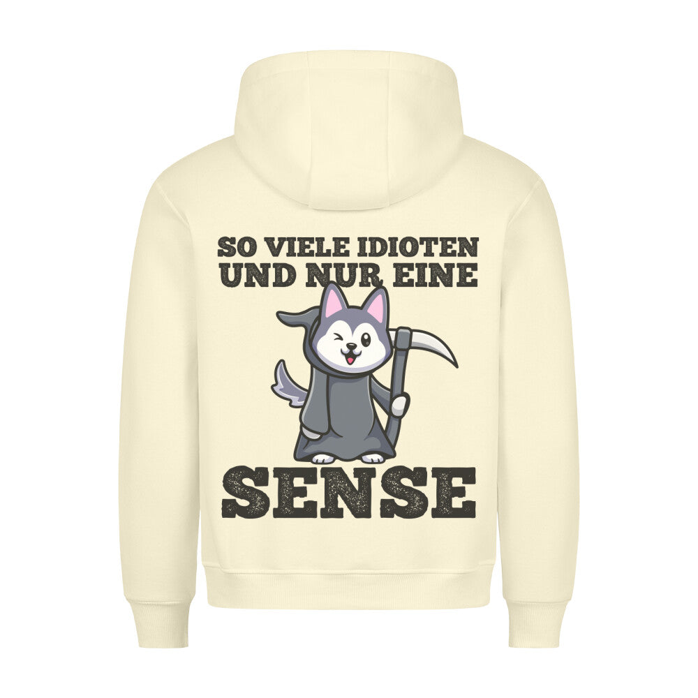 Idioten Sensenhund - Hoodie Unisex Rückendruck