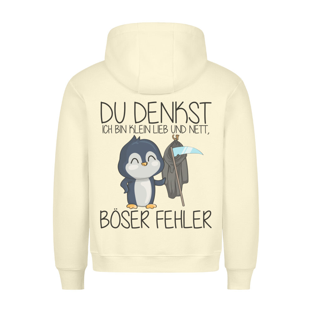 Böser Fehler Pinguin - Hoodie Unisex Rückendruck