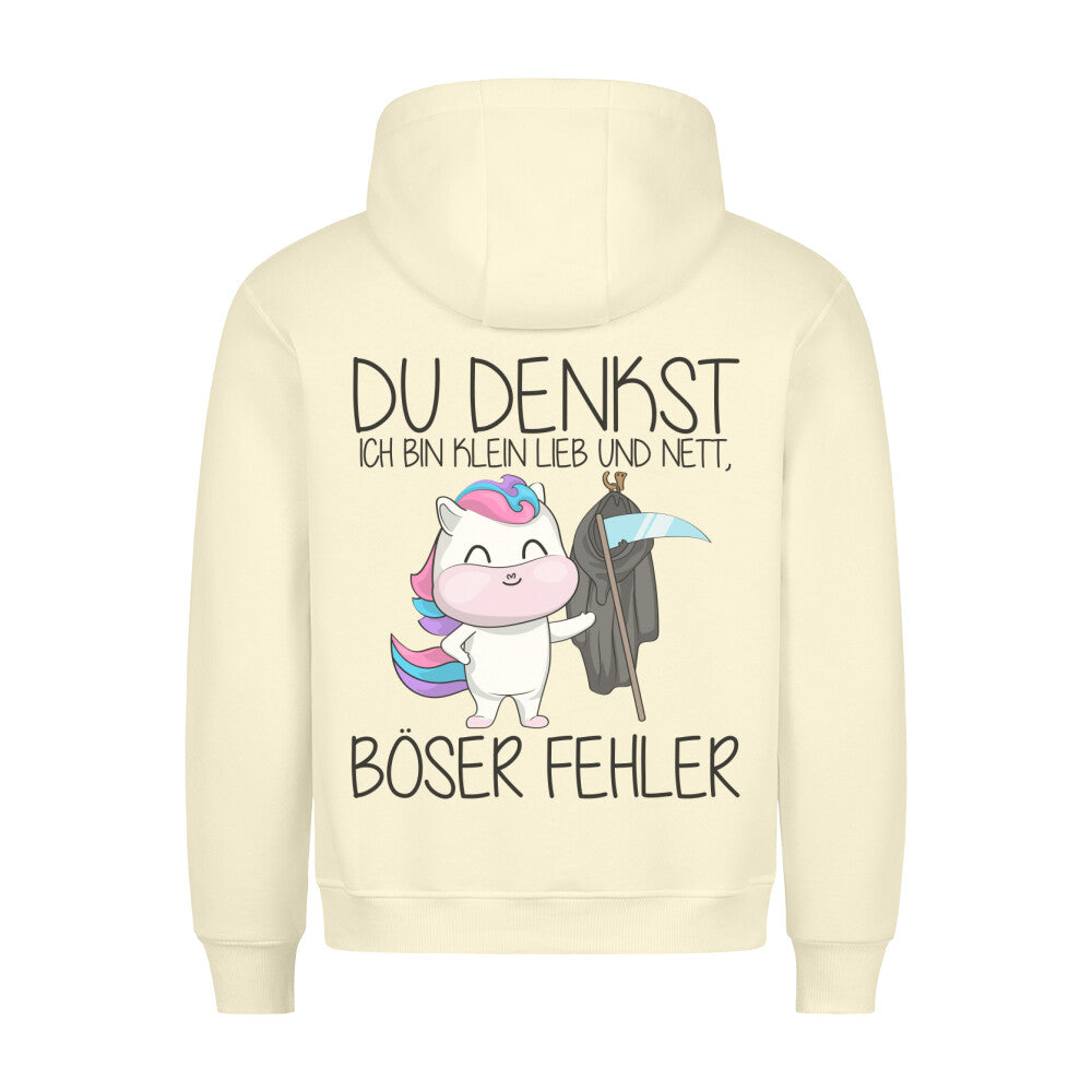 Böser Fehler Einhorn - Hoodie Unisex Rückendruck