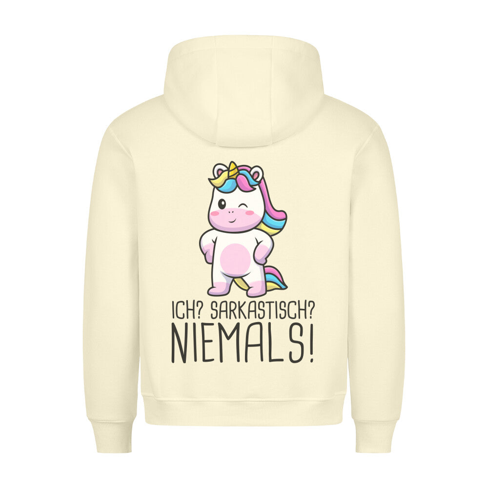 Sarkastisch Einhorn 2 - Hoodie Unisex Rückendruck