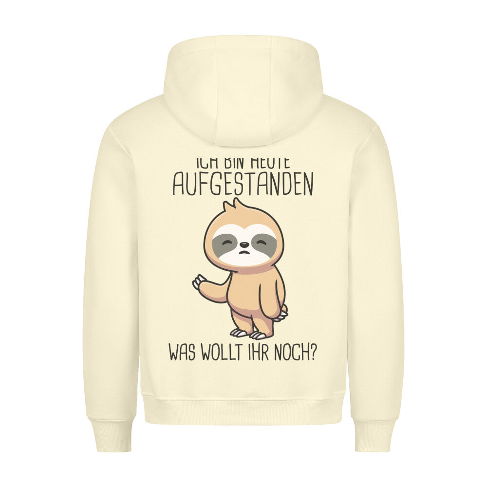 Aufgestanden Faultier - Hoodie Unisex Rückendruck