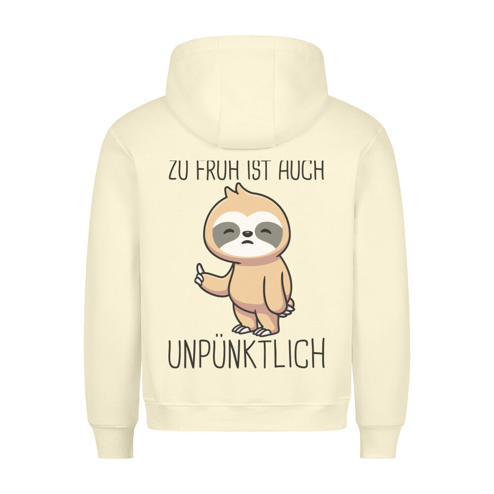 Unpünktlich Faultier - Hoodie Unisex Rückendruck