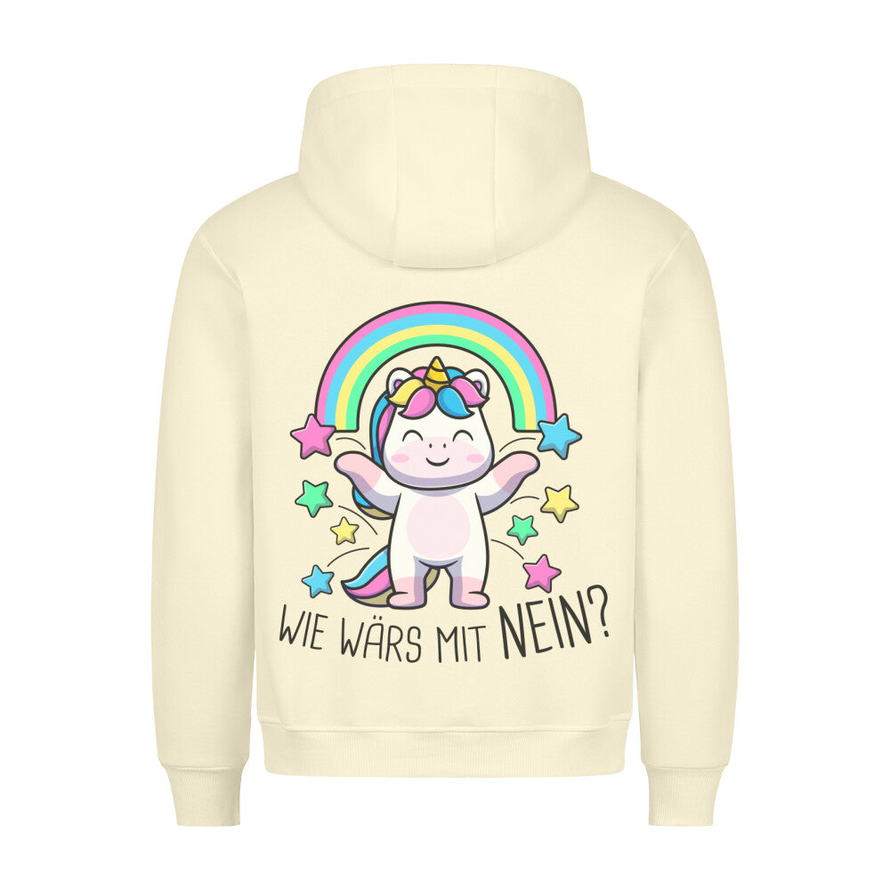 Nein? Einhorn - Hoodie Unisex Rückendruck