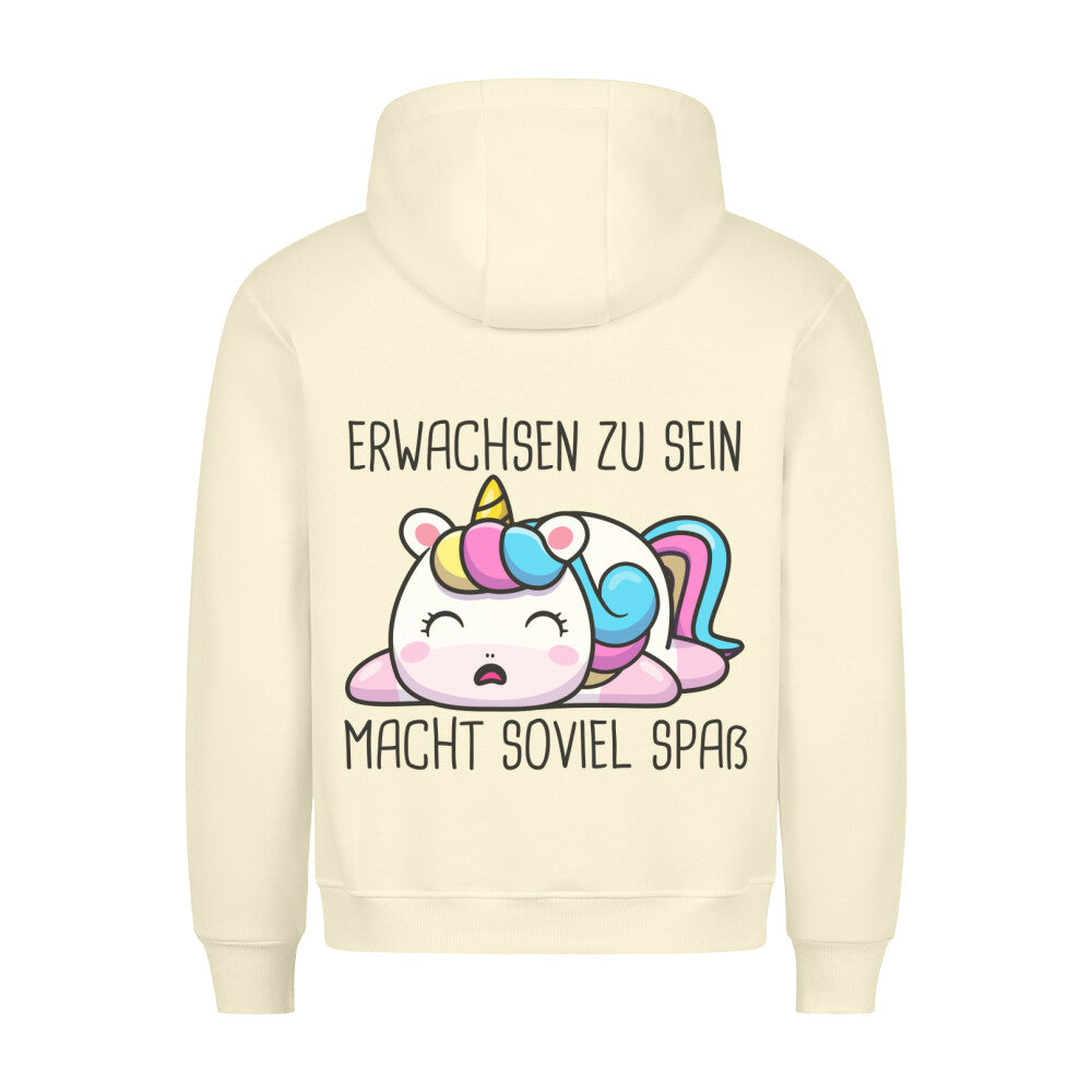 Erwachsen Einhorn - Hoodie Unisex Rückendruck