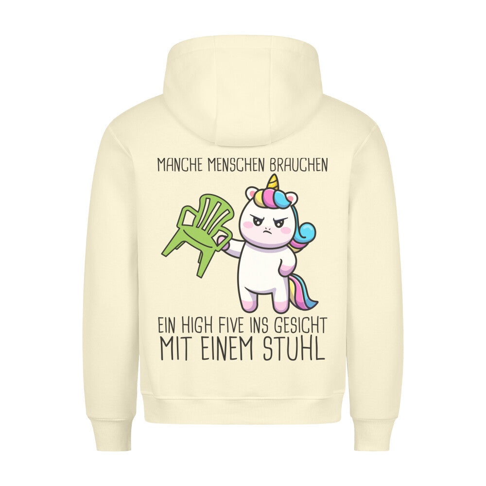 Stuhl Einhorn - Hoodie Unisex Rückendruck