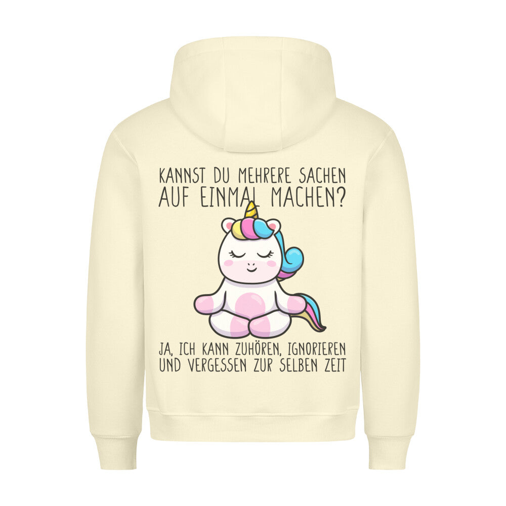 Multitasking Einhorn 2 - Hoodie Unisex Rückendruck