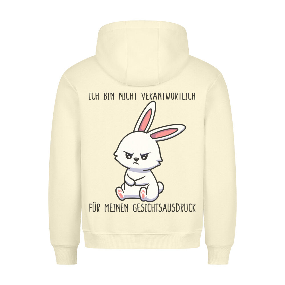 Gesichtsausdruck Hase - Hoodie Unisex Rückendruck