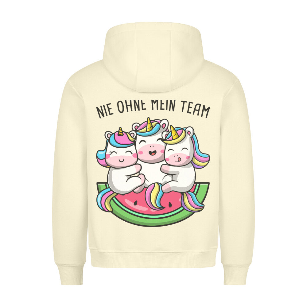 Team Einhörner - Hoodie Unisex Rückendruck