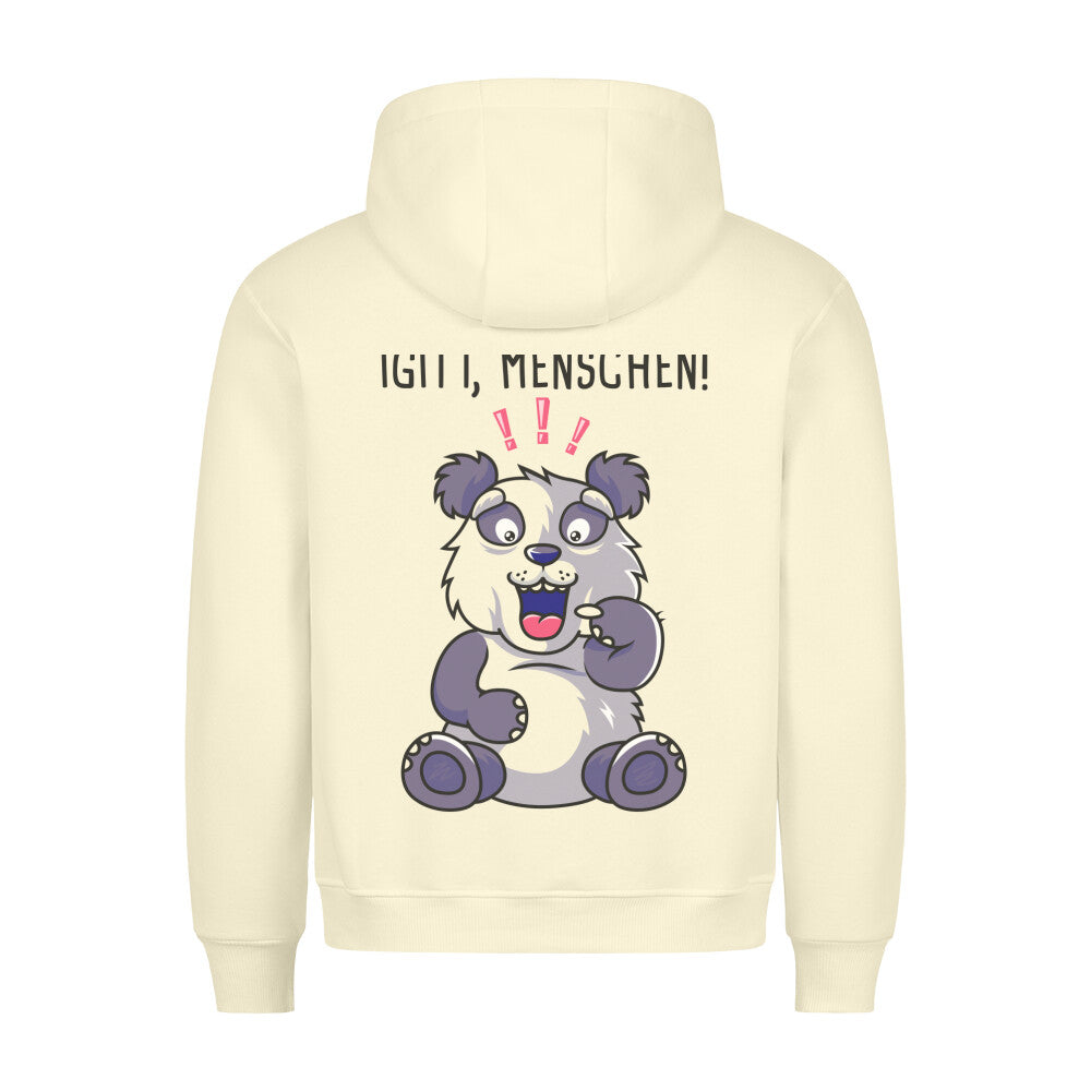 Menschen Panda - Hoodie Unisex Rückendruck