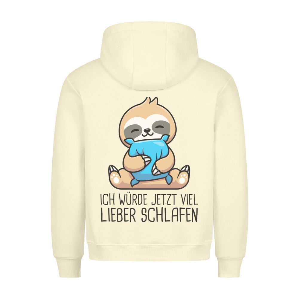 Schlafen Faultier - Hoodie Unisex Rückendruck