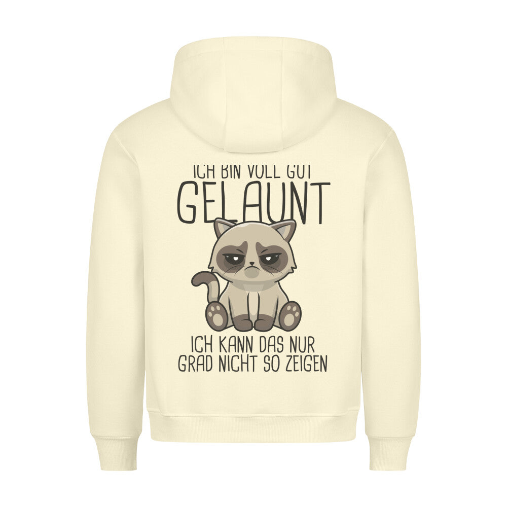 Gut Gelaunt Katze - Hoodie Unisex Rückendruck