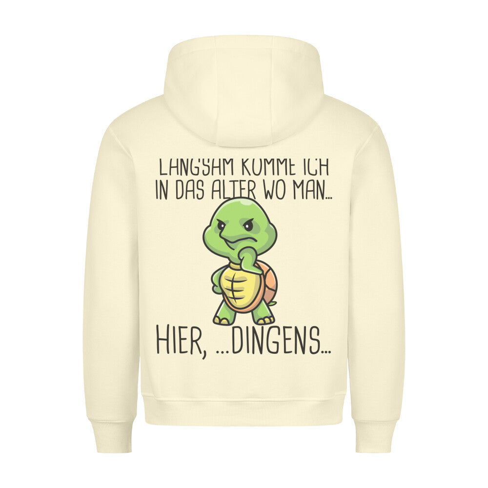 Langsam Schildkröte - Hoodie Unisex Rückendruck