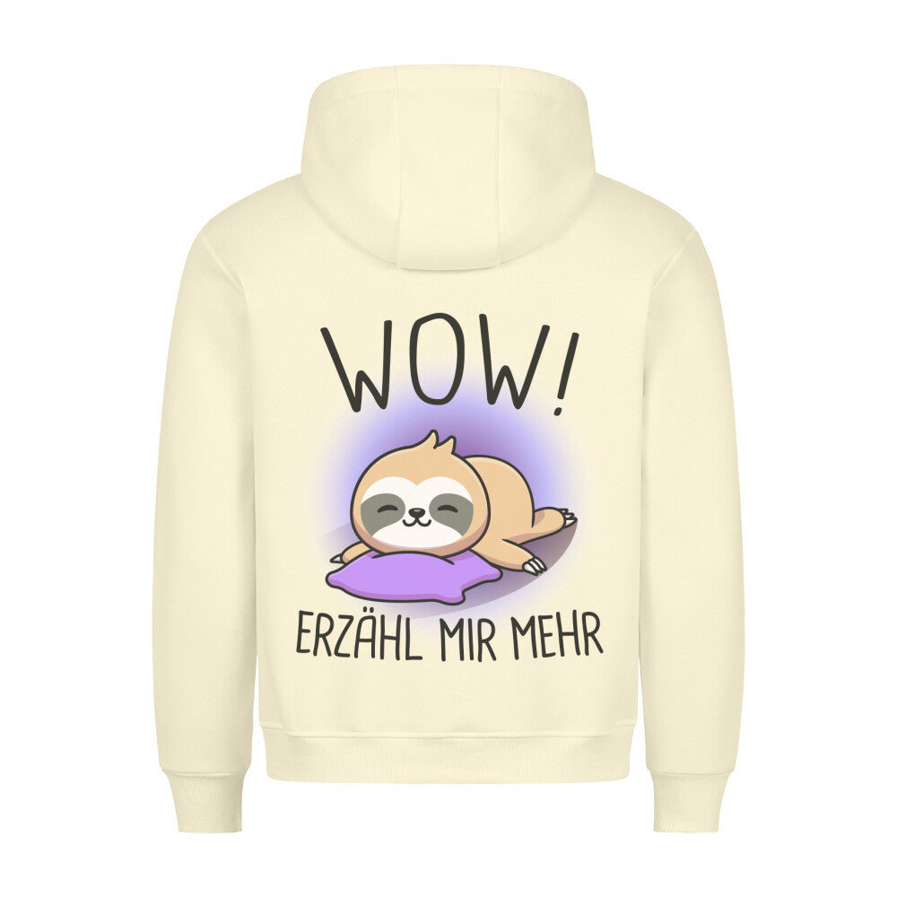 WOW Faultier - Hoodie Unisex Rückendruck