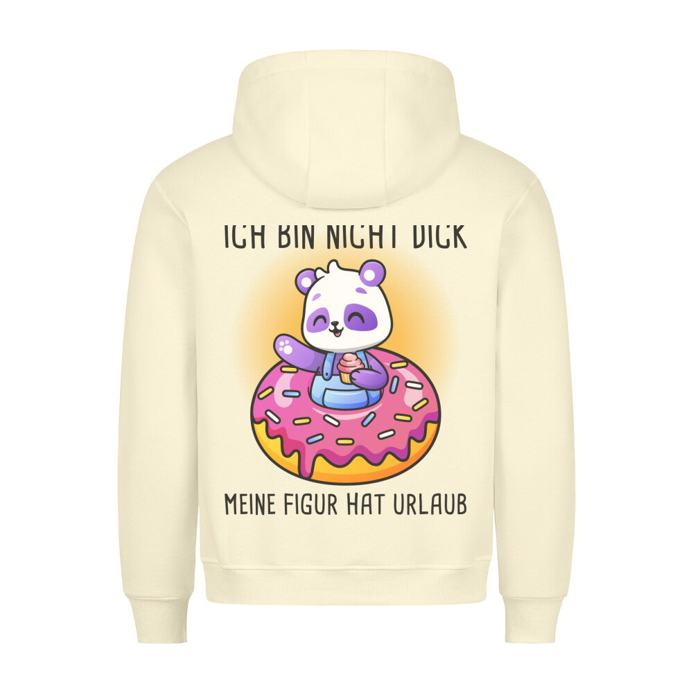 Ich bin nicht dick Panda - Hoodie Unisex Rückendruck