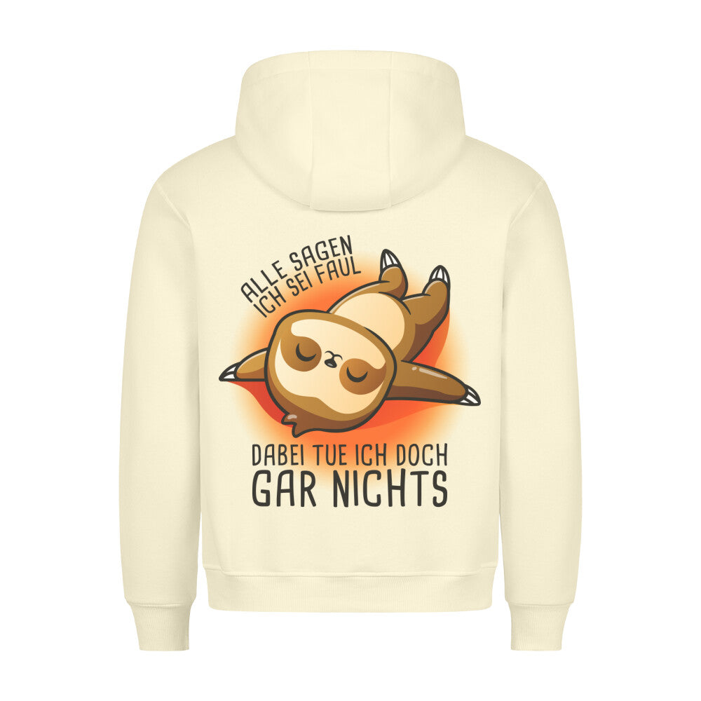 Ich sei faul Faultier - Hoodie Unisex Rückendruck