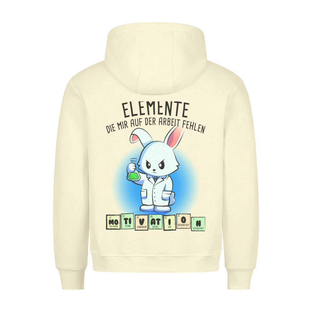 Elemente Hase - Hoodie Unisex Rückendruck