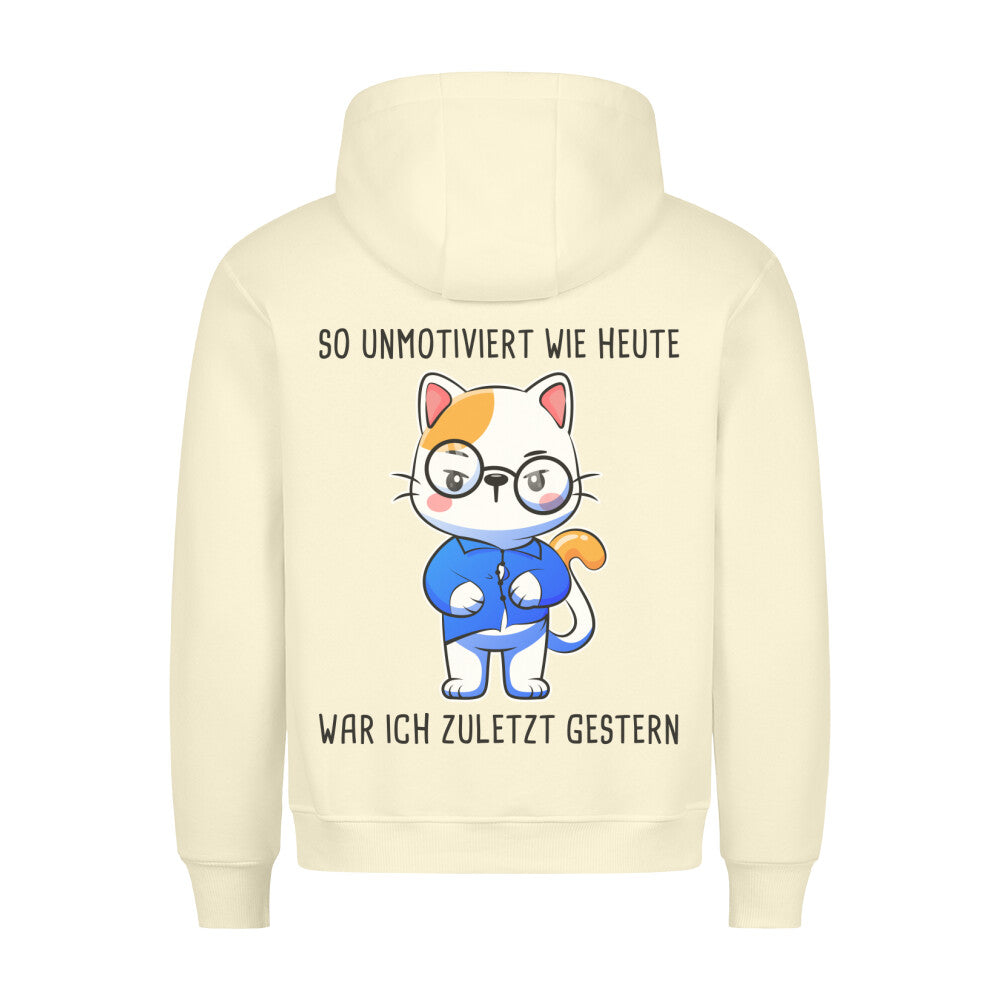 Unmotiviert Katze - Hoodie Unisex Rückendruck