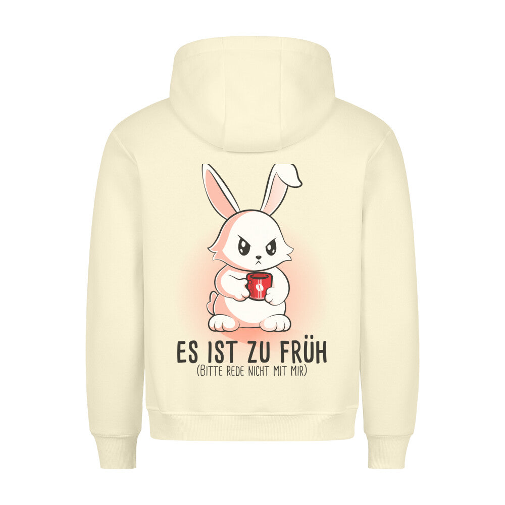 Zu Früh Hase - Hoodie Unisex Rückendruck