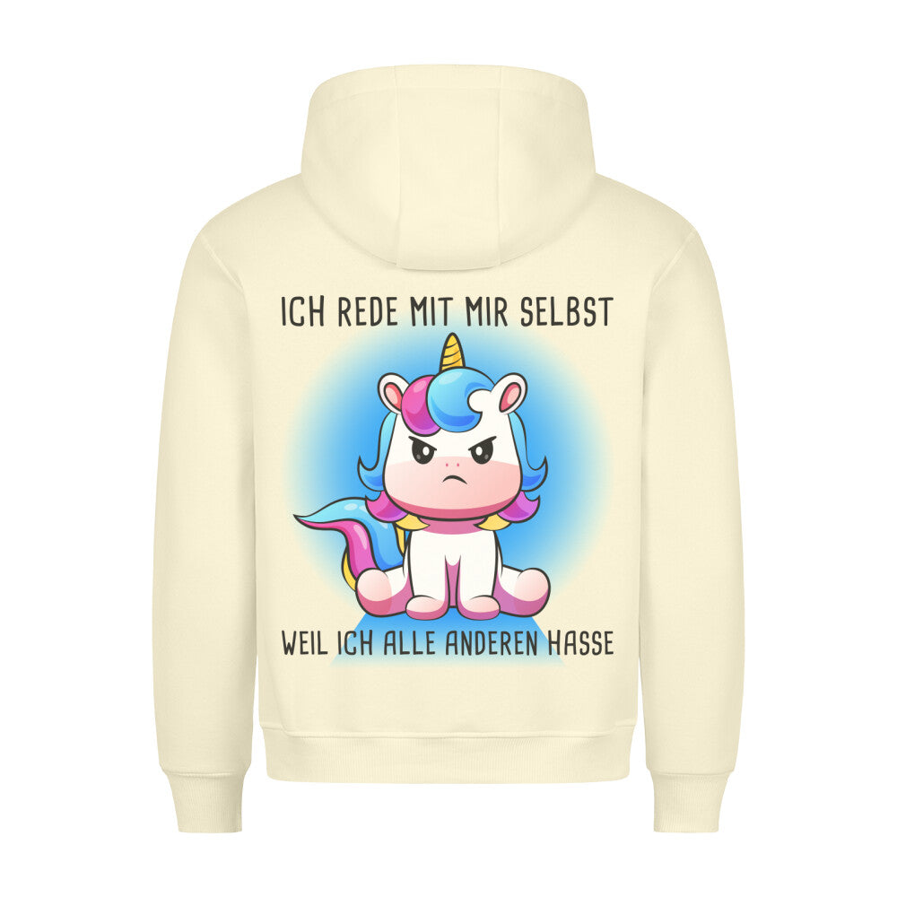 Mit Mir Selbst Einhorn - Hoodie Unisex Rückendruck