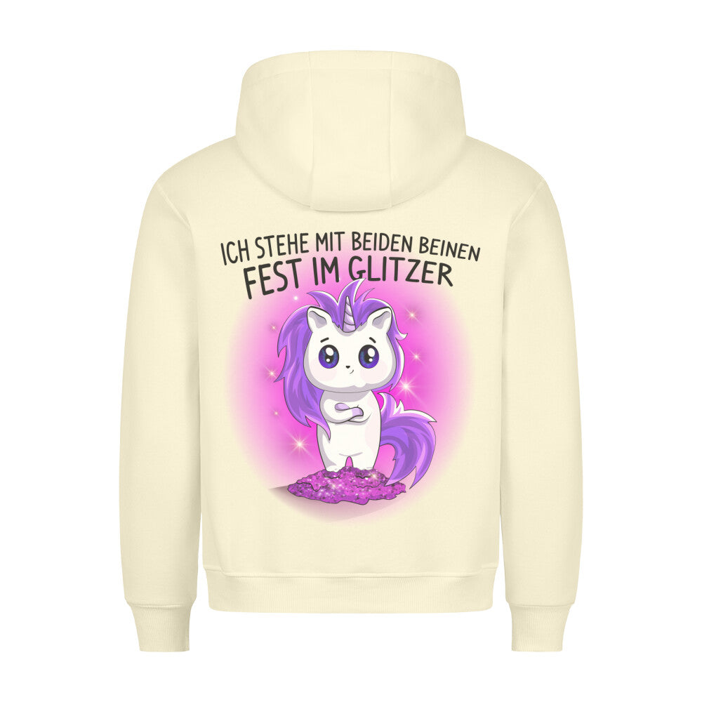 Glitzer Unicorn - Hoodie Unisex Rückendruck