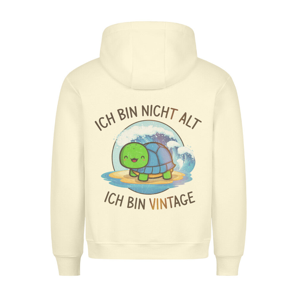 Vintage Schildkröte - Hoodie Unisex Rückendruck