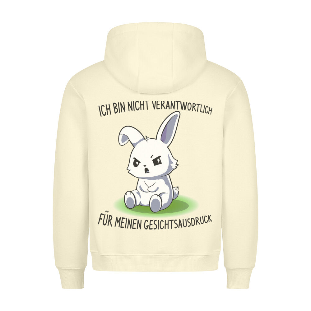 Gesichtsausdruck Hase - Hoodie Unisex Rückendruck