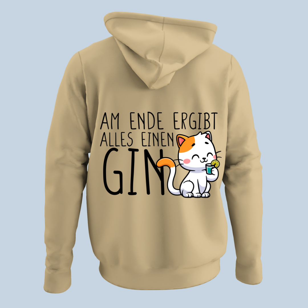 Gin Katze - Hoodie Unisex Rückendruck