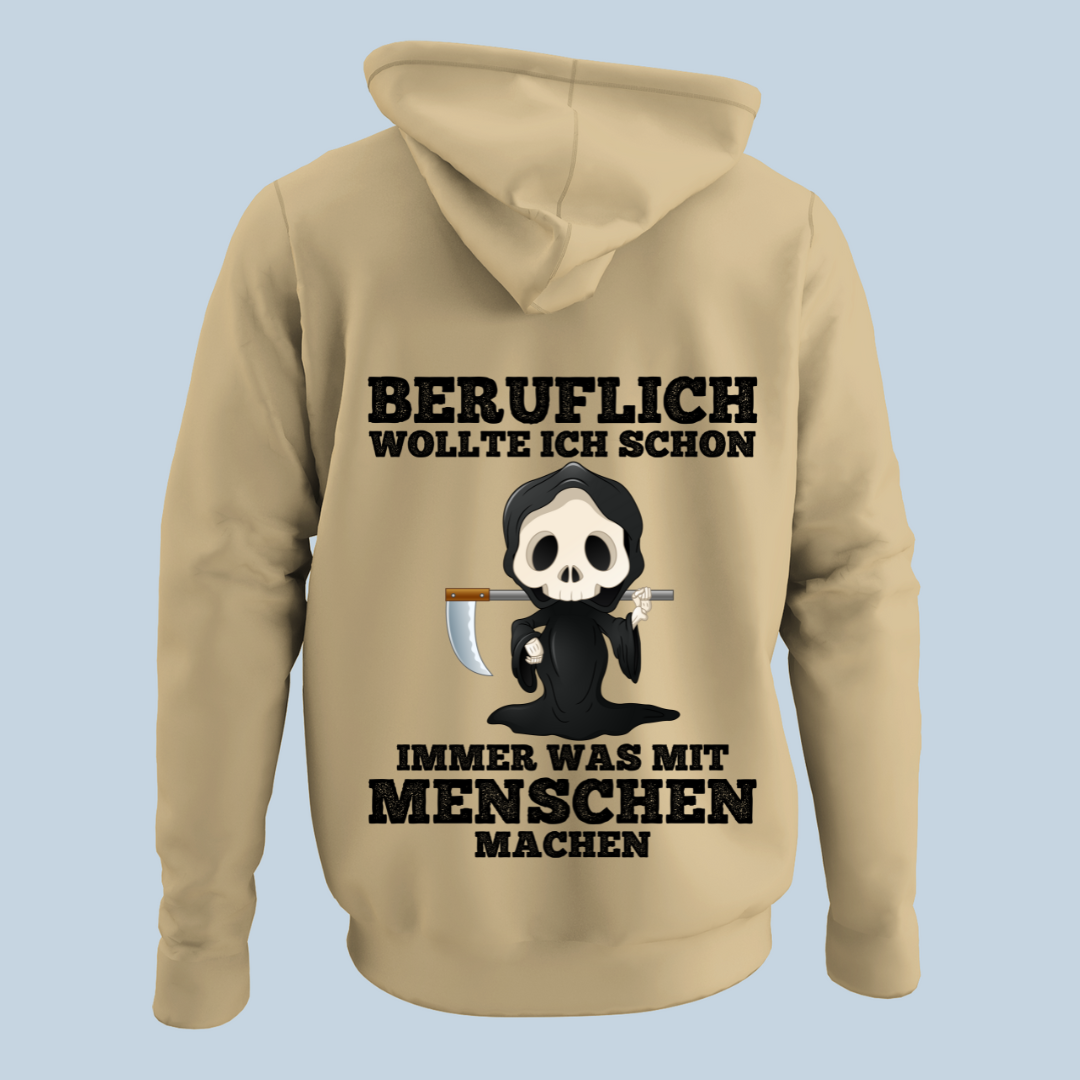 Beruflich Sensenmann - Hoodie Unisex Rückendruck