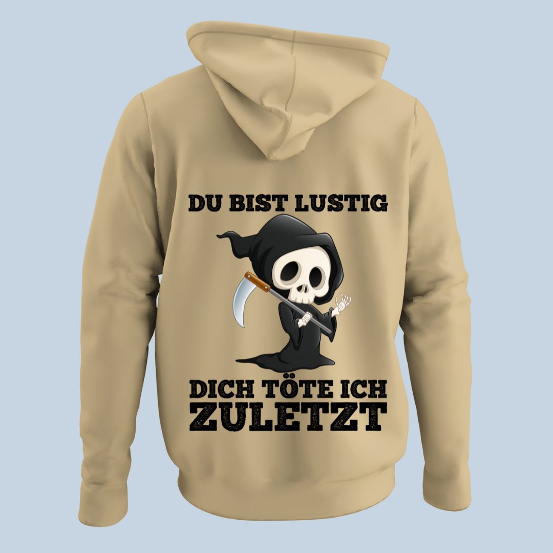 Lustig Sensenmann - Hoodie Unisex Rückendruck