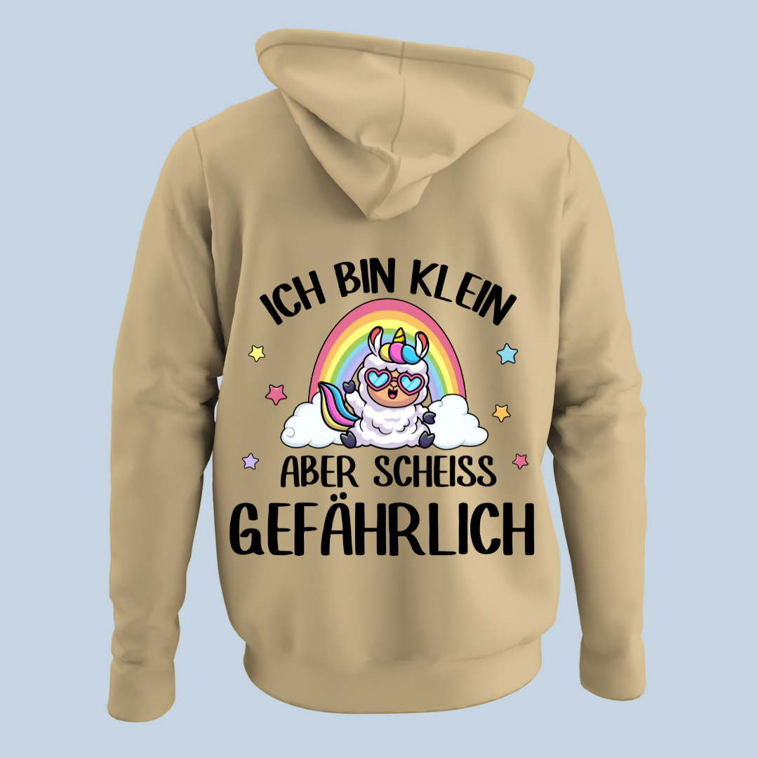Gefährlich Lama - Hoodie Unisex Rückendruck