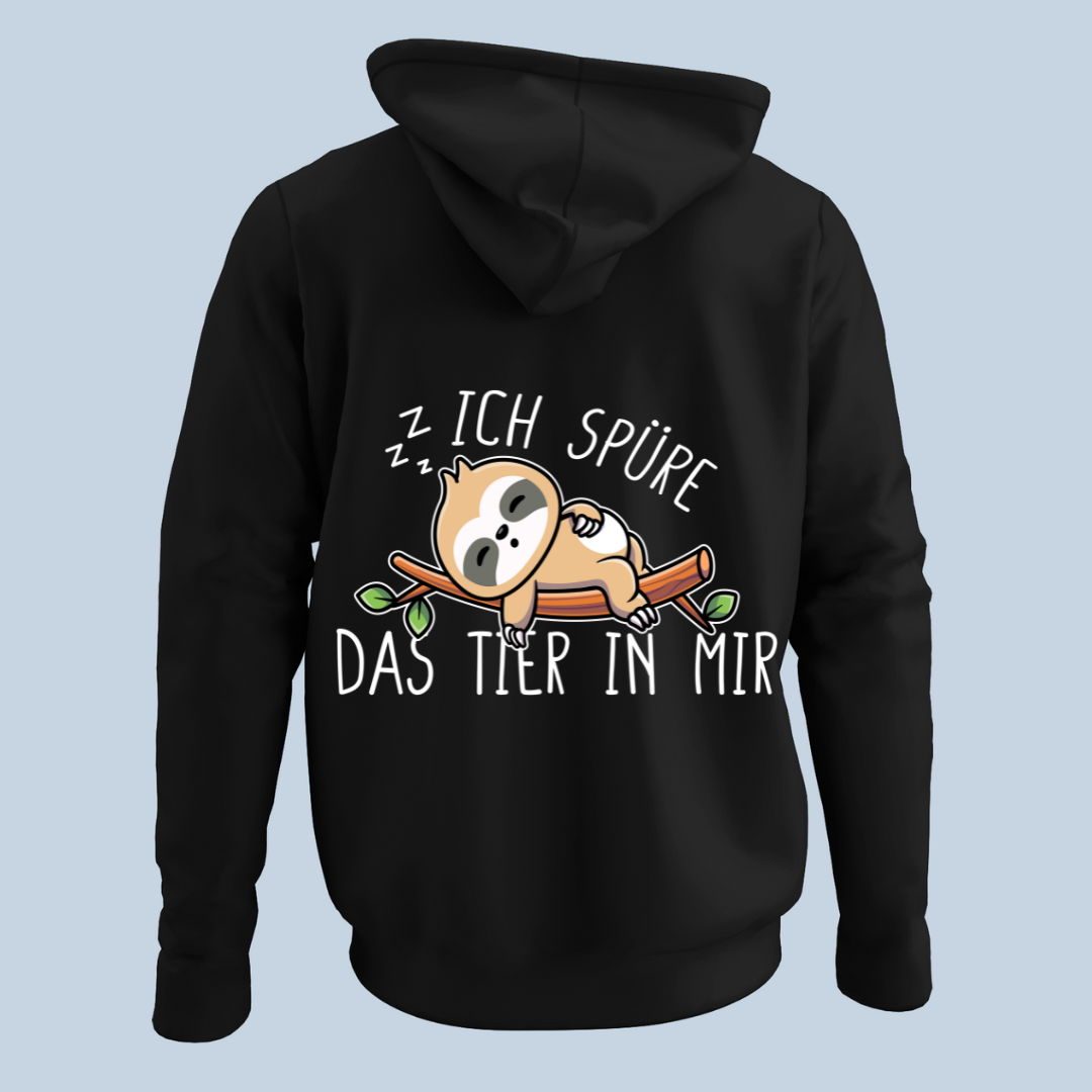 Das Faultier In Mir - Hoodie Unisex Rückendruck
