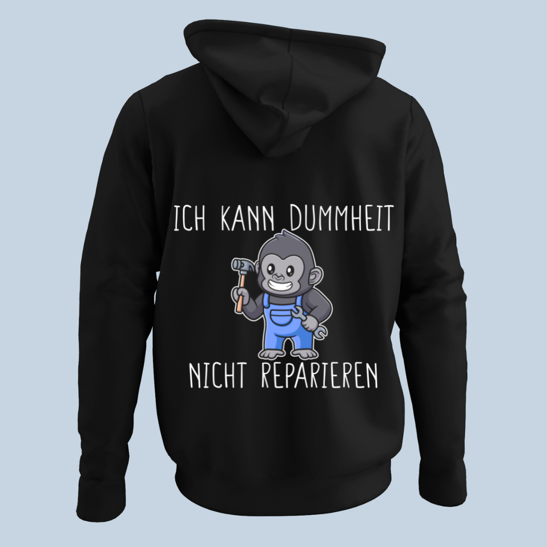 Dummheit Handwerker - Hoodie Unisex Rückendruck