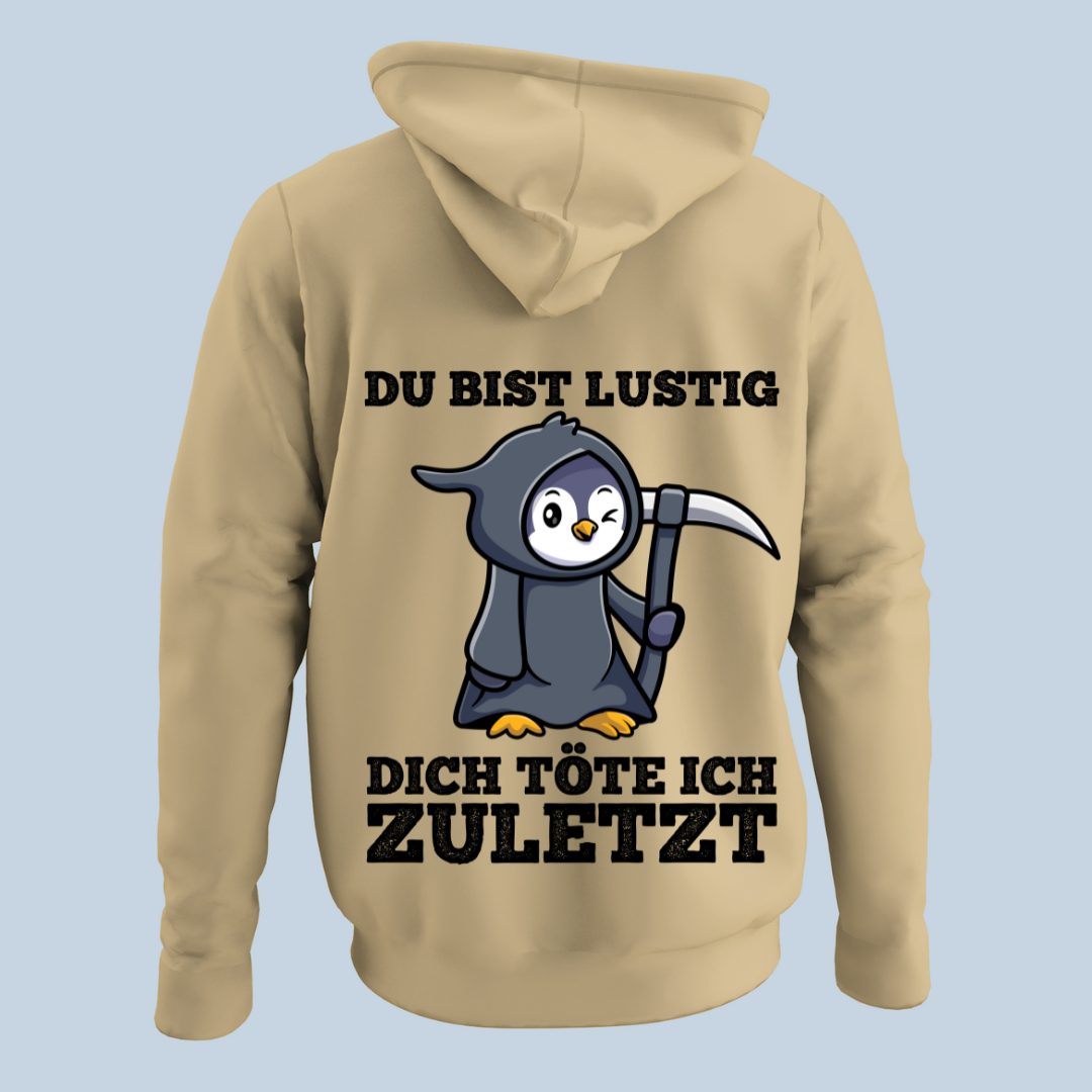 Lustig Sensenpinguin - Hoodie Unisex Rückendruck