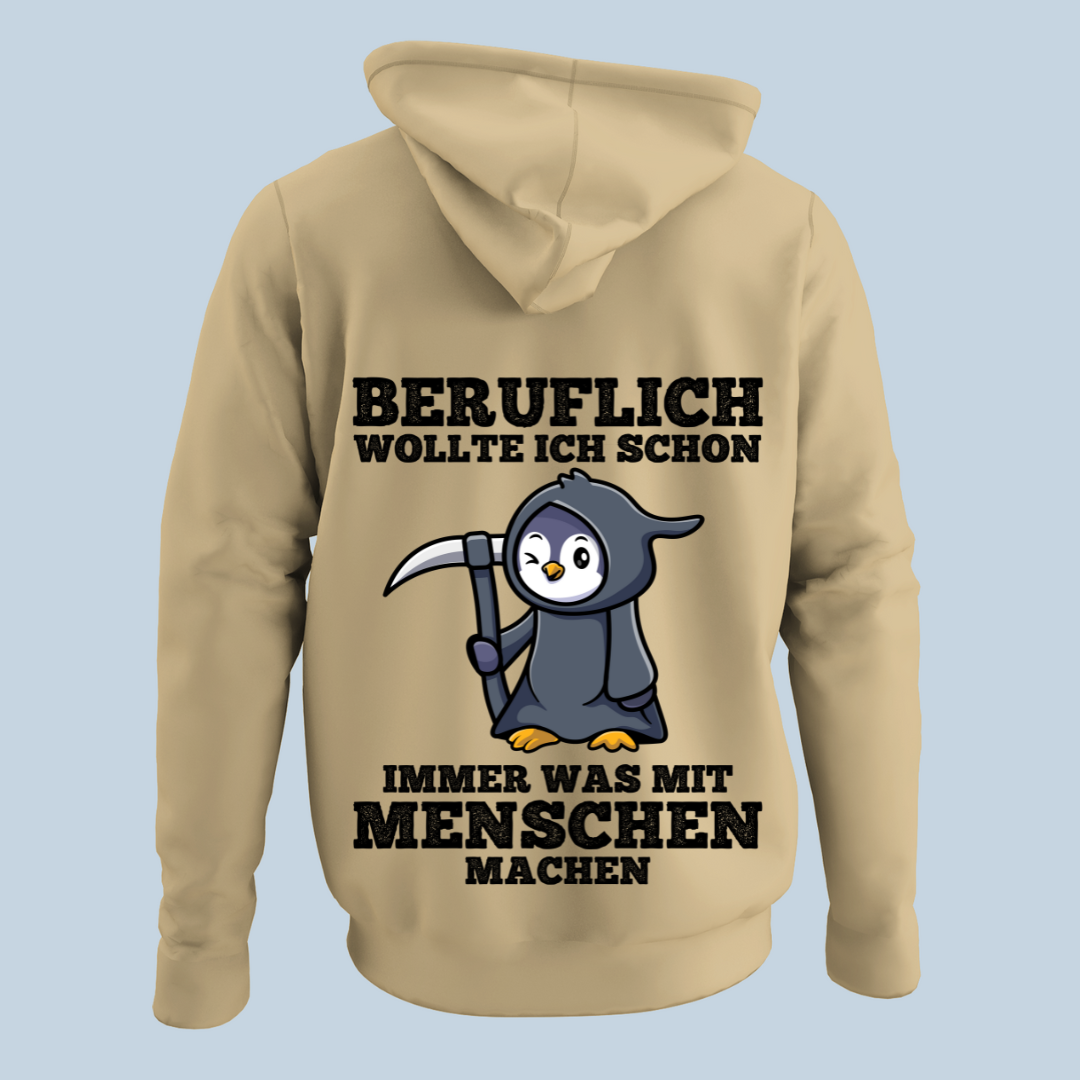 Beruflich Sensenpinguin - Hoodie Unisex Rückendruck