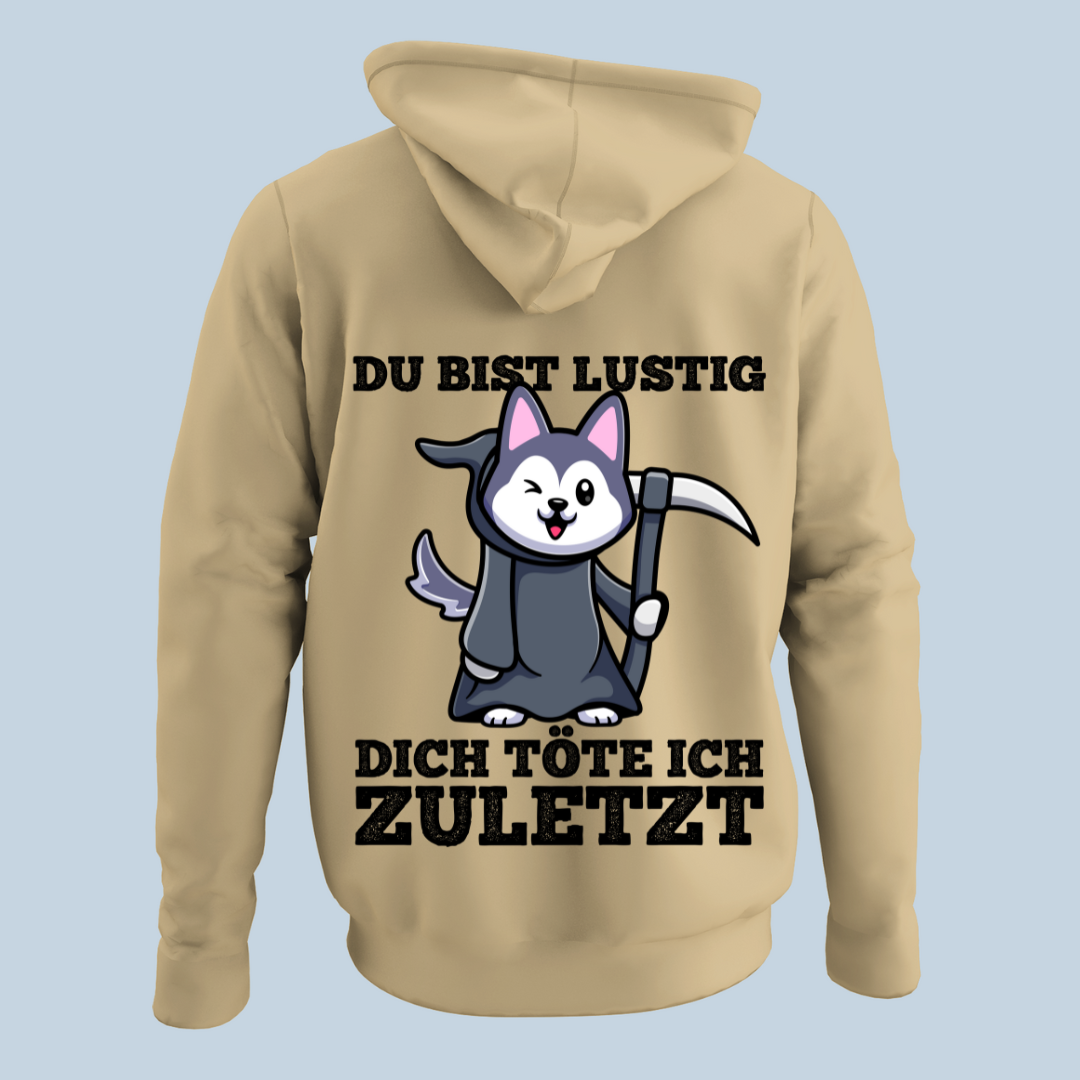 Lustig Sensenhund - Hoodie Unisex Rückendruck