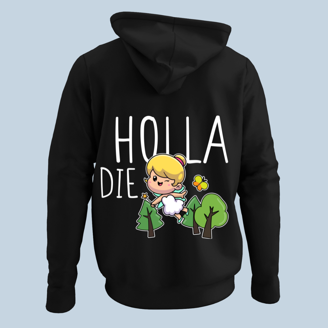 Holla Die Waldfee - Hoodie Unisex Rückendruck