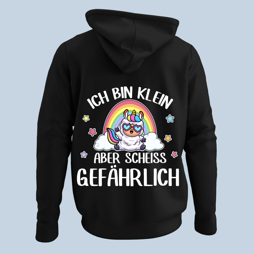 Gefährlich Lama - Hoodie Unisex Rückendruck