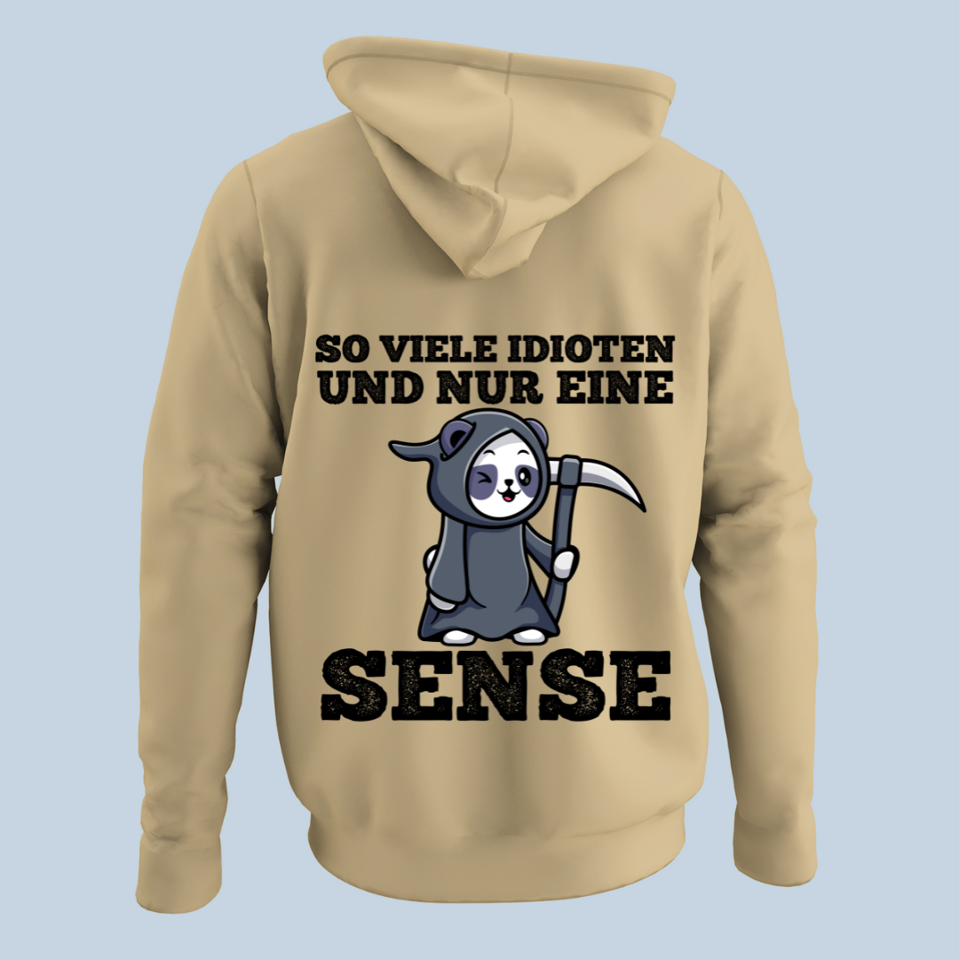Idioten Sensenpanda - Hoodie Unisex Rückendruck