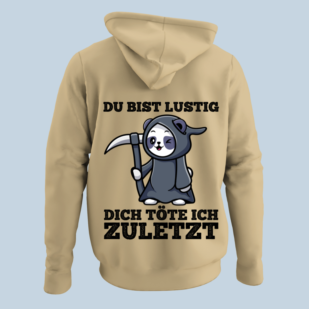 Lustig Sensenpanda - Hoodie Unisex Rückendruck