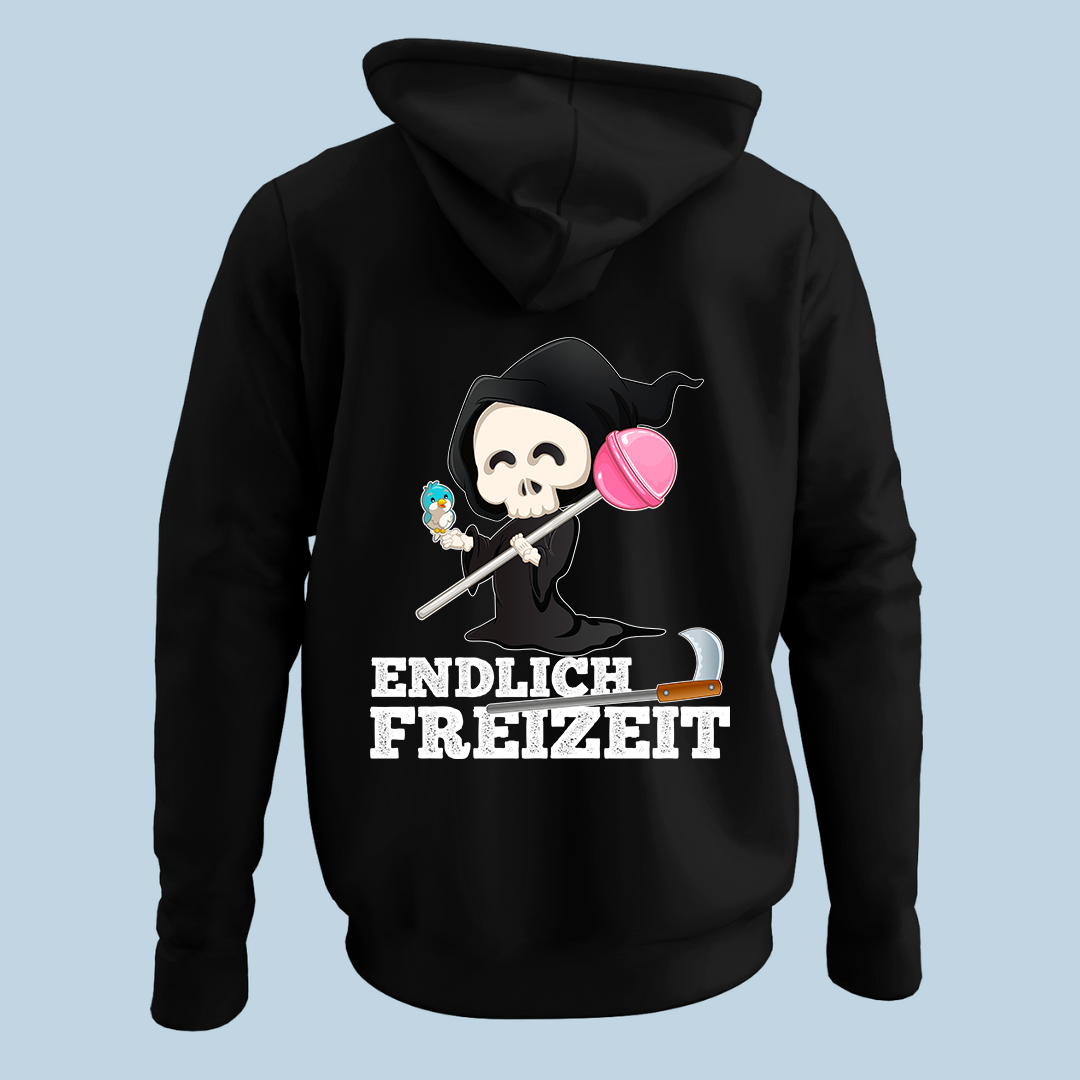 Endlich Freizeit - Hoodie Unisex Rückendruck